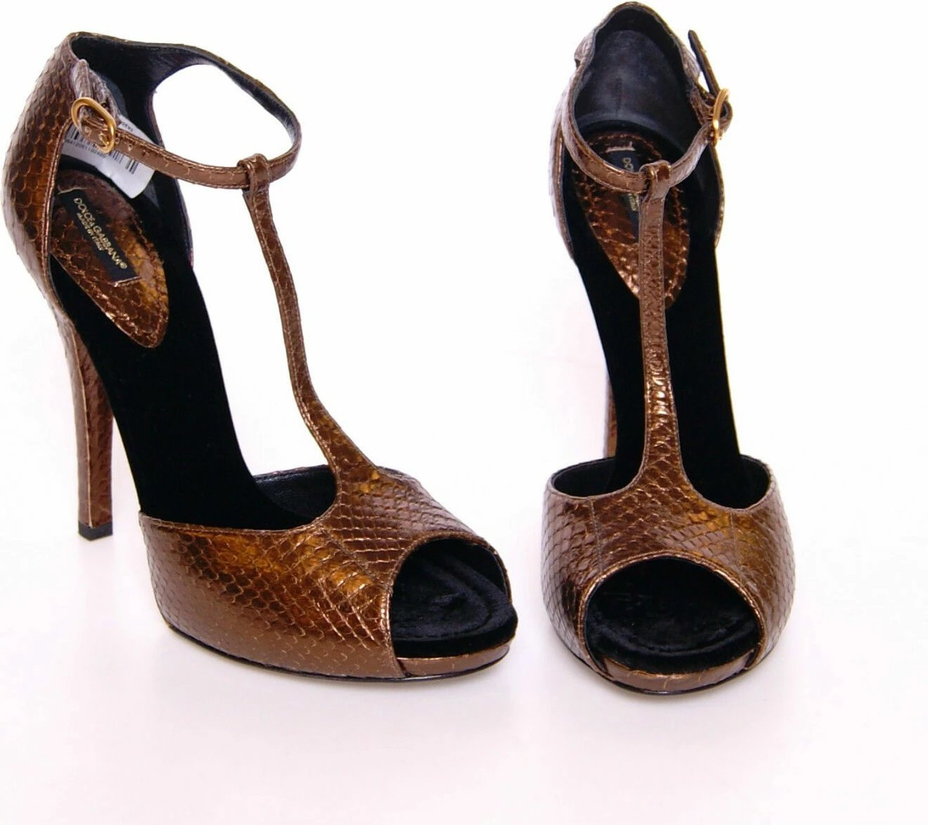 Sandale me taka për femra Dolce & Gabbana, bronz