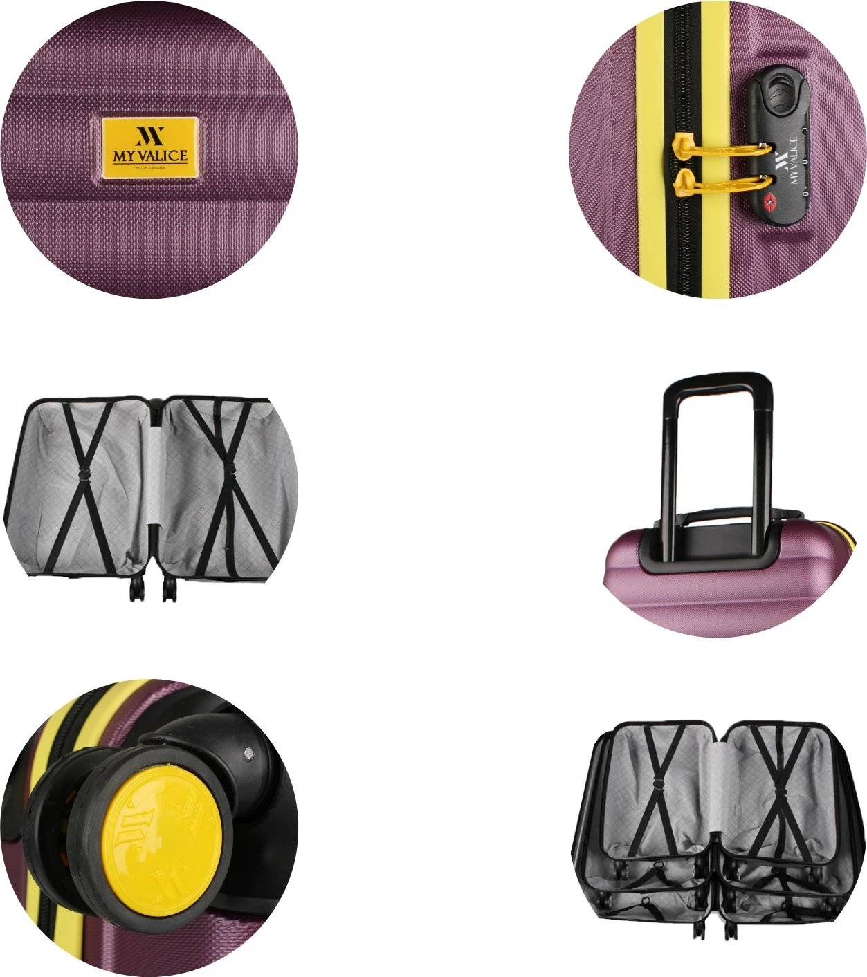 Valixhe udhëtimi Zoozie Bags, ngjyrë damson, 6728