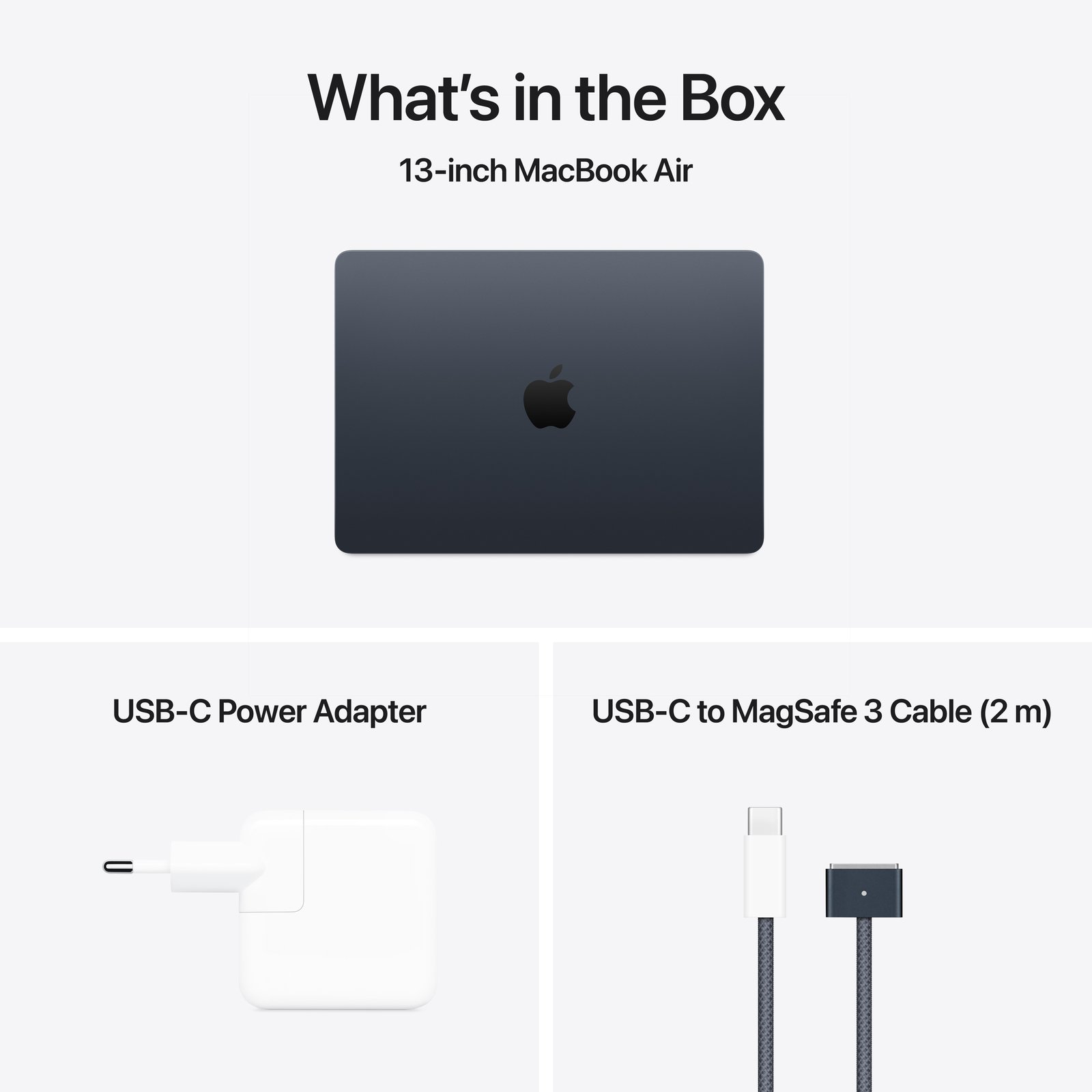 Apple MacBook Air, 13.6", M4 10-core, 16GB RAM, 256GB SSD, 8-core GPU, Midnight, (QWERTY) 