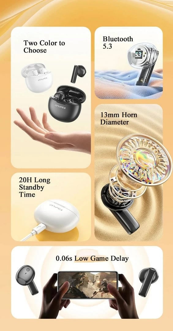 Kufje Me Bluetooth AWEI T87