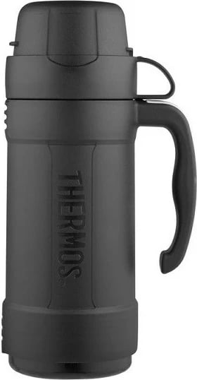 Termos qelqi Thermos 750 ml me një gotë, e zezë
