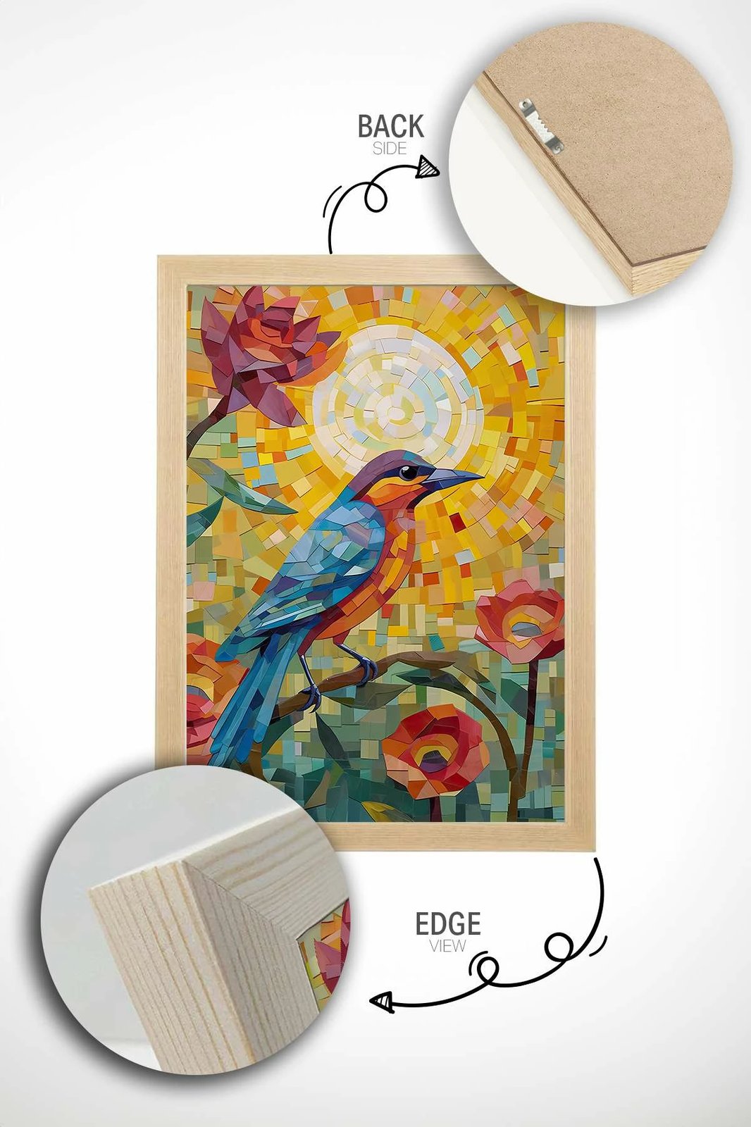 Pikturë dekorative me kornizë, shumëngjyrëshe, Wallity, Mscartmdl22