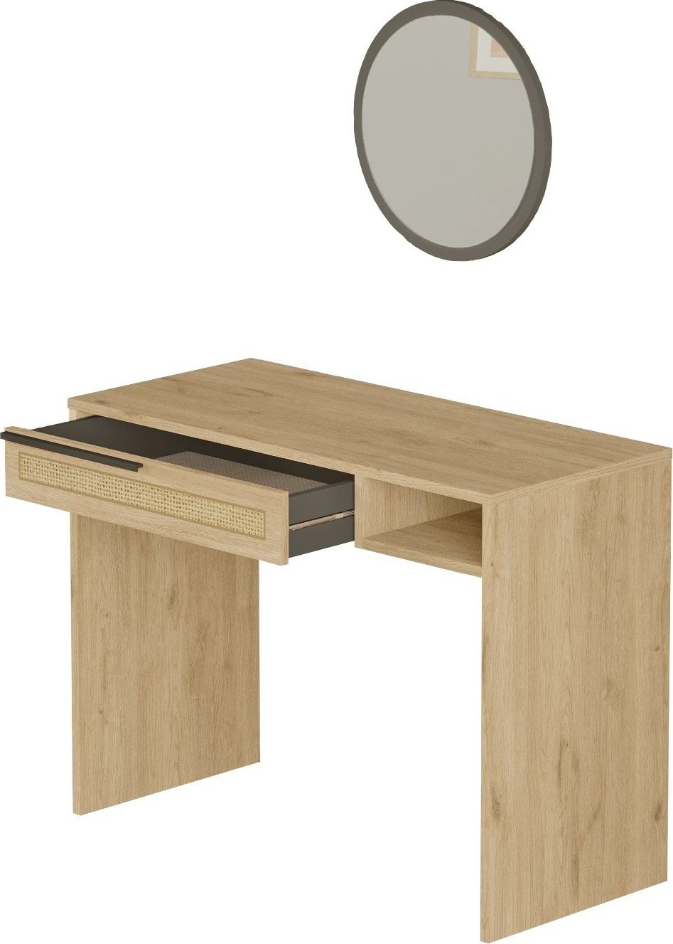 Tavolinë grimi Skye Decor, ngjyrë arre dhe lis, On18-Su