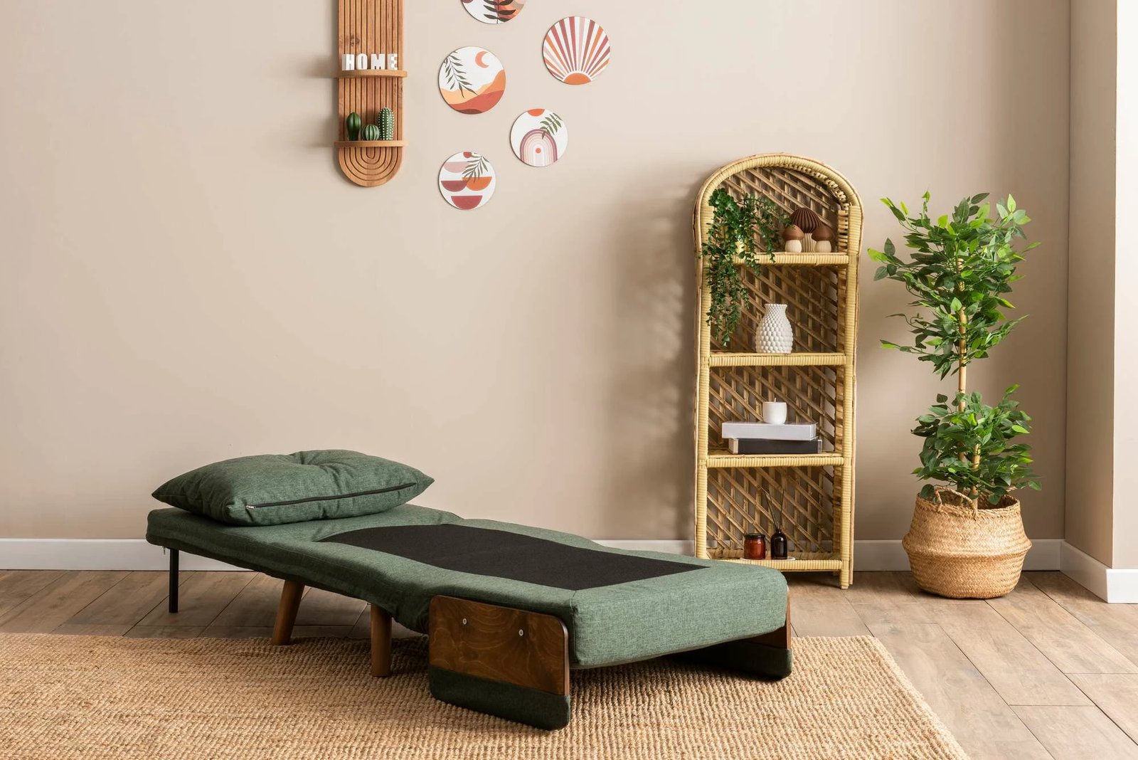Krevat-karrige një vendës, Atelier del Sofa, Cosmo Single, ngjyrë e gjelbër