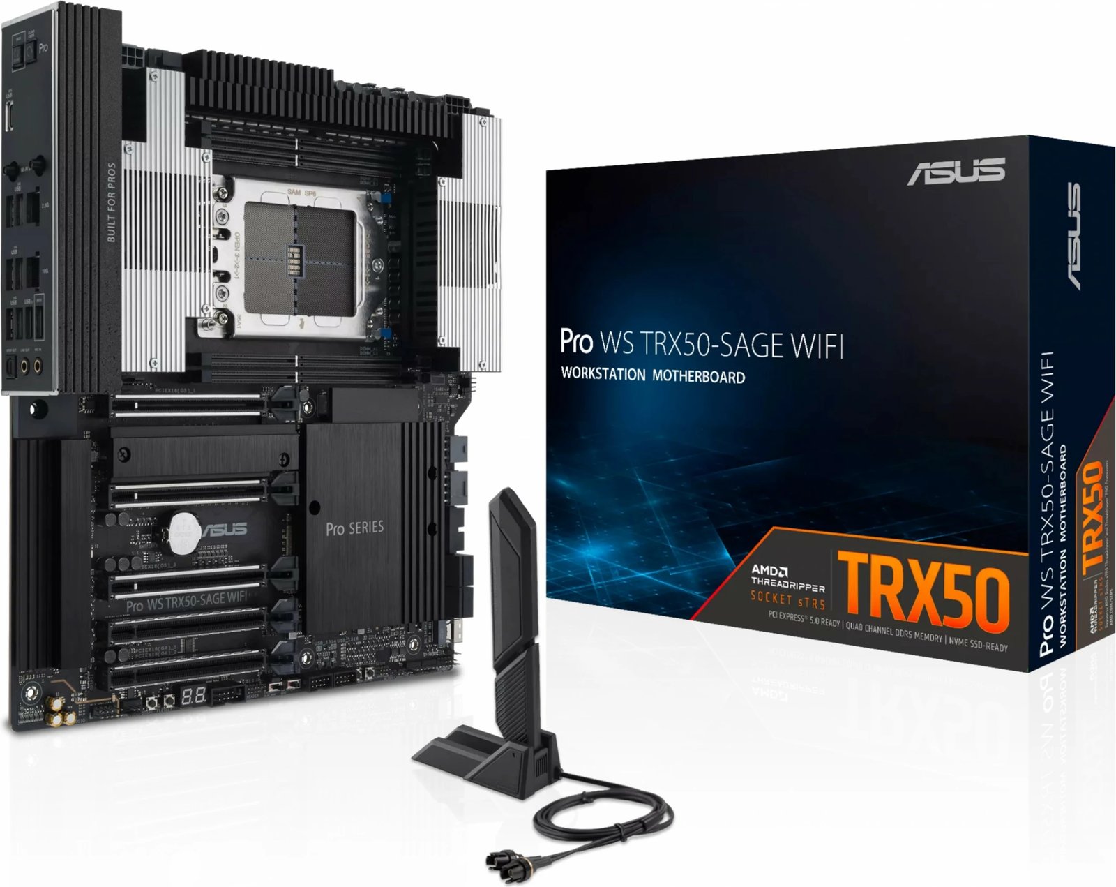 Pllakë amë ASUS Pro WS TRX50-SAGE WIFI, AMD TRX50, DDR5, WiFi 7, e zezë
