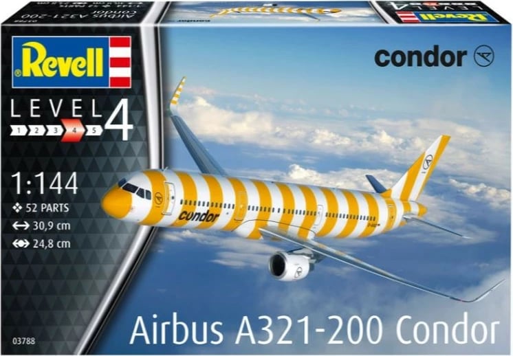 Model plastik Revell Airbus A321-200 Condor 1:144, 52 pjesë