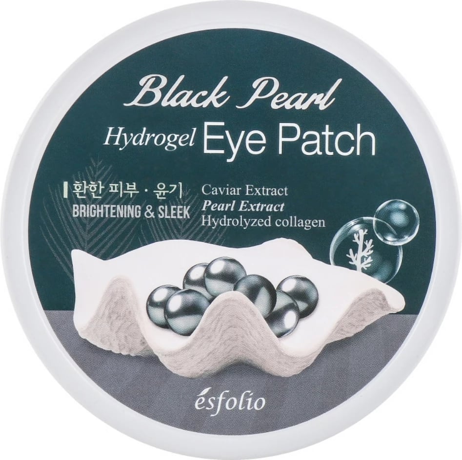 Patches për sy Esfolio Black Pearl Hydrogel Eye Patch për femra, 60 copë