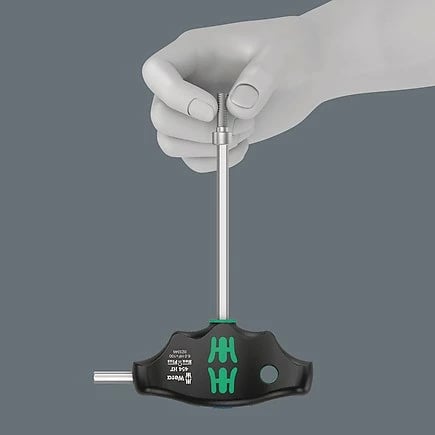 Set veglash Wera 5 copë, T-handle, për vida gjashtëkëndore, i zi