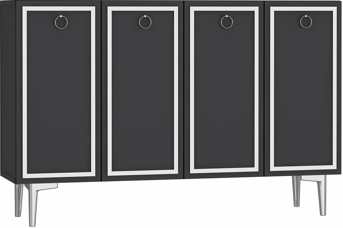 Konsol Skye Decor, ngjyrë antracit dhe argjendi, KM120