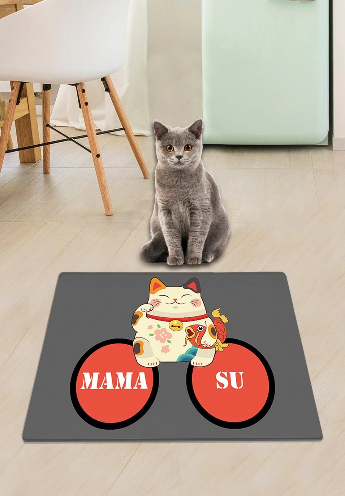 Tapet për rërë mace, Paws & Whiskers, Suav, shumëngjyrësh, 40x60cm