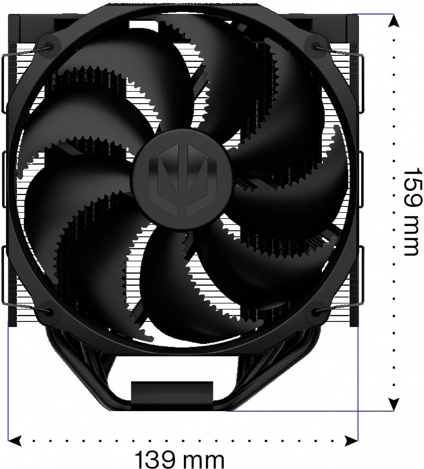 Ftohës CPU Endorfy Fortis 5 Black EY3A013, 140 mm, i zi Ftohës CPU Endorfy Fortis 5 Black EY3A013, 140 mm, i zi