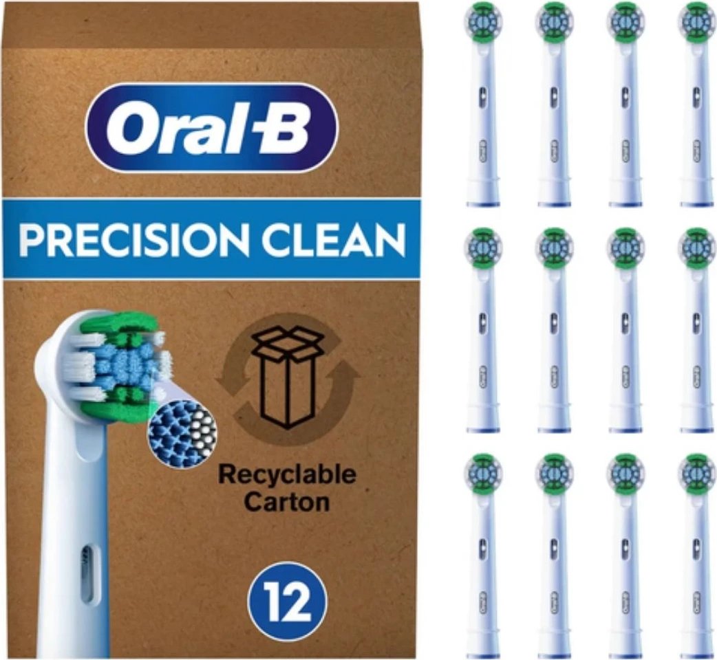 Kokë furçe elektrike, Oral-B Precision Clean 8006540855683, e bardhë, set 12 copë
