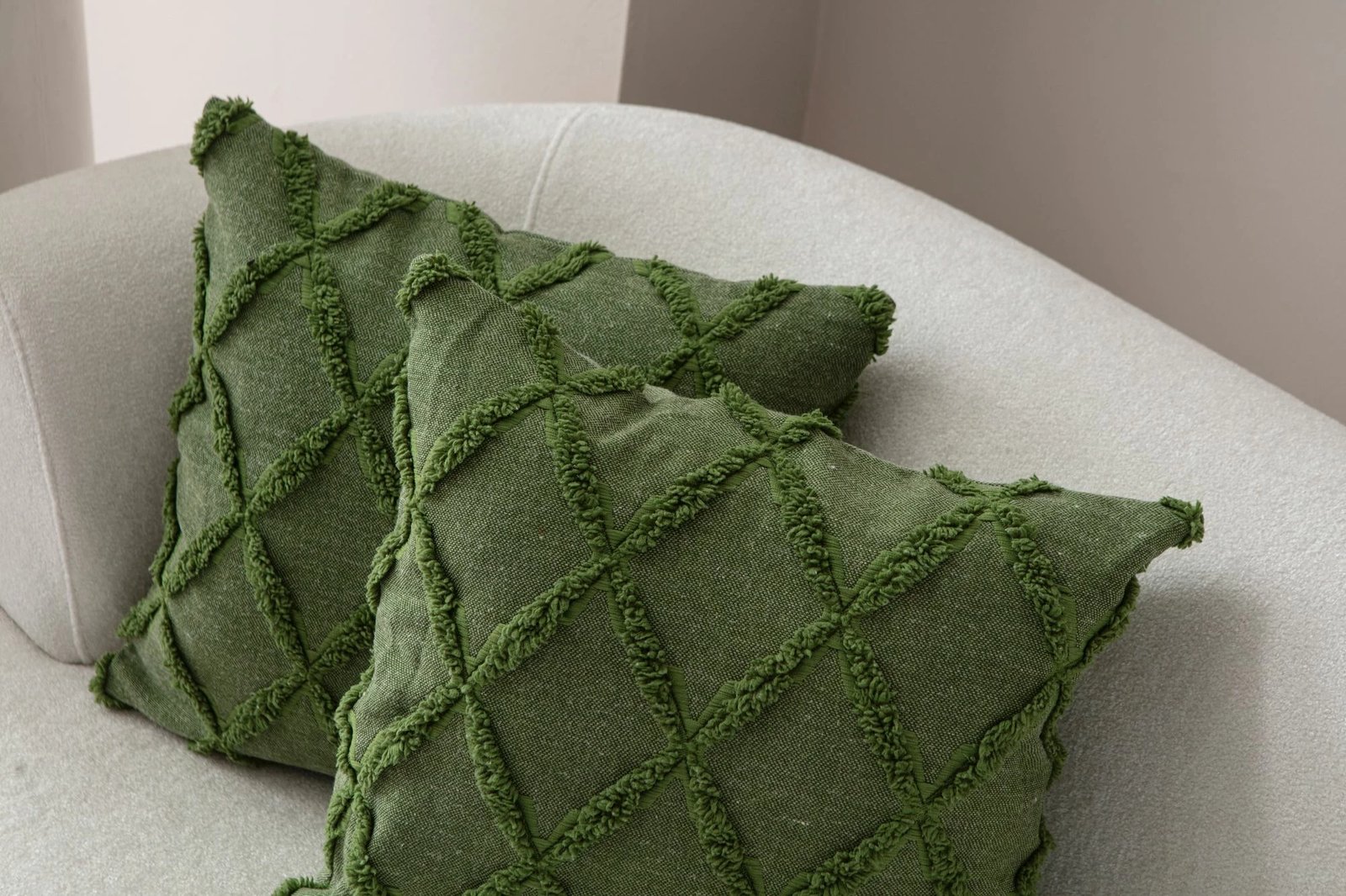 Set mbulesash për jastëk (2 copë), Evila Originals, Tuffet, e gjelbër v1