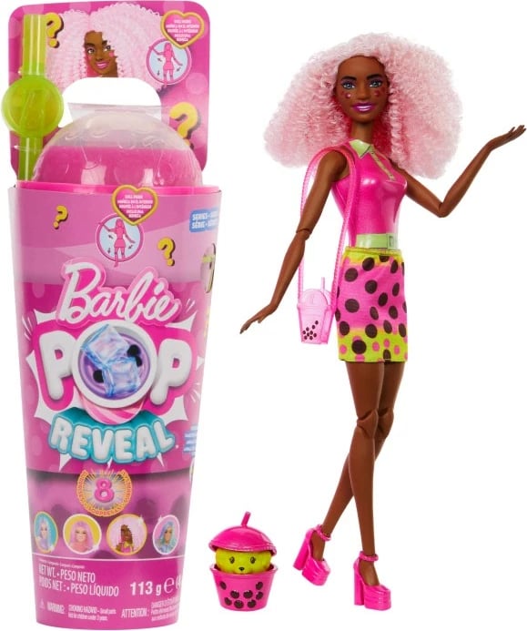 Kukull Barbie Pop Reveal Bubble Tea Blueberry me aksesorë, Mattel HTJ20