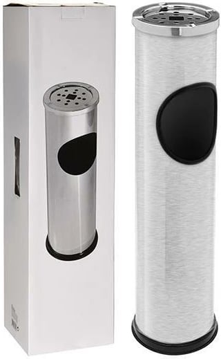 Kosh mbeturinash me tavëll KOOPMAN, Inox, Ø14.7xH56.6cm