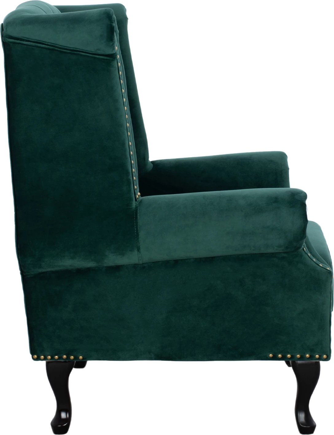 Fotelje Polina, kadife ngjyrë selvi, stil Chesterfield, FH0053.03