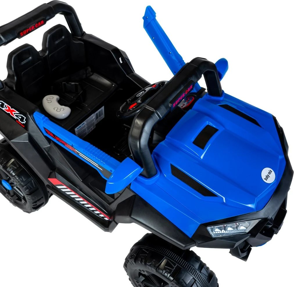 Buggy elektrik Baby Mix Space, 6V 4Ah, motorë 2x380, kapacitet 30 kg, blu