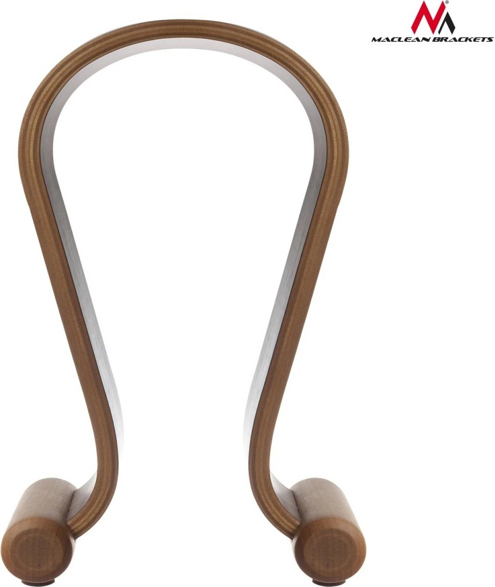 Mbajtës për kufje Maclean MC-815W prej druri, Kafe