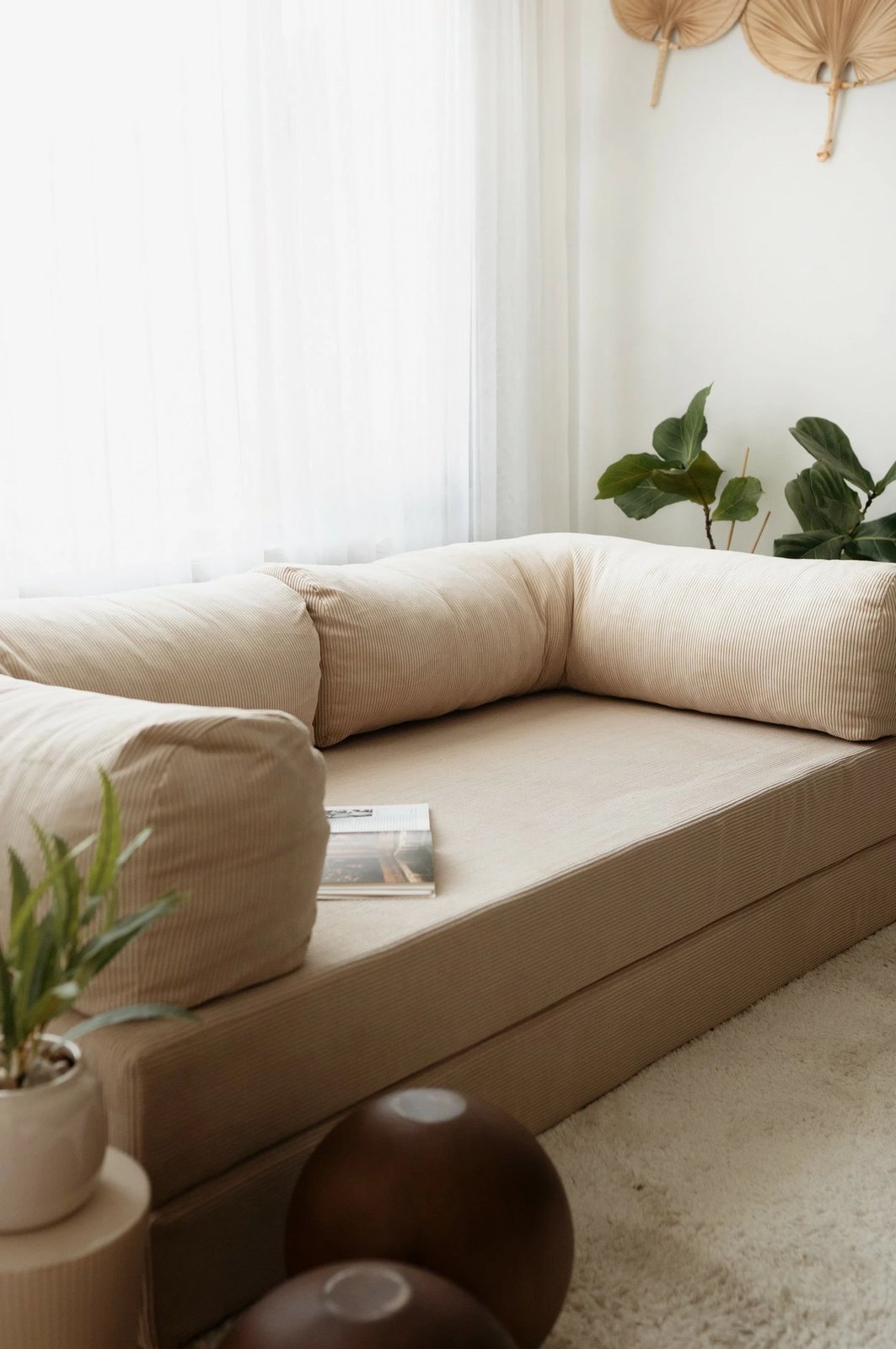 Divan-krevat 3 vende, Atelier del Sofa, Nook, kadife bezhë