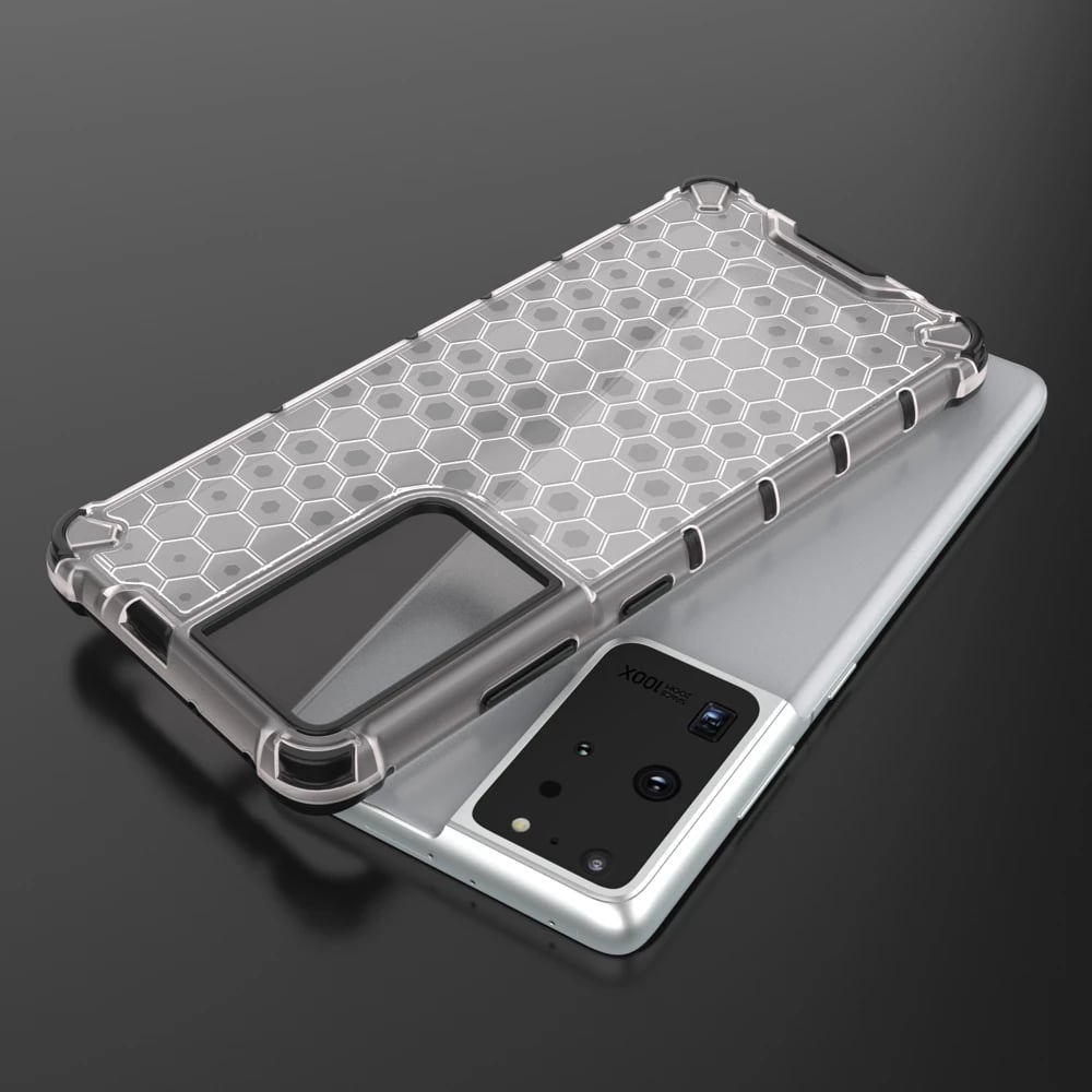 Mbështjellës Hurtel Honeycomb për Samsung Galaxy S22 Ultra, transparent