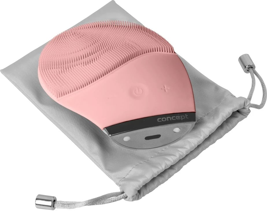 Brushë fytyre elektrike Concept Sonivibe SK9102, 12 intensitete, silikon, rozë