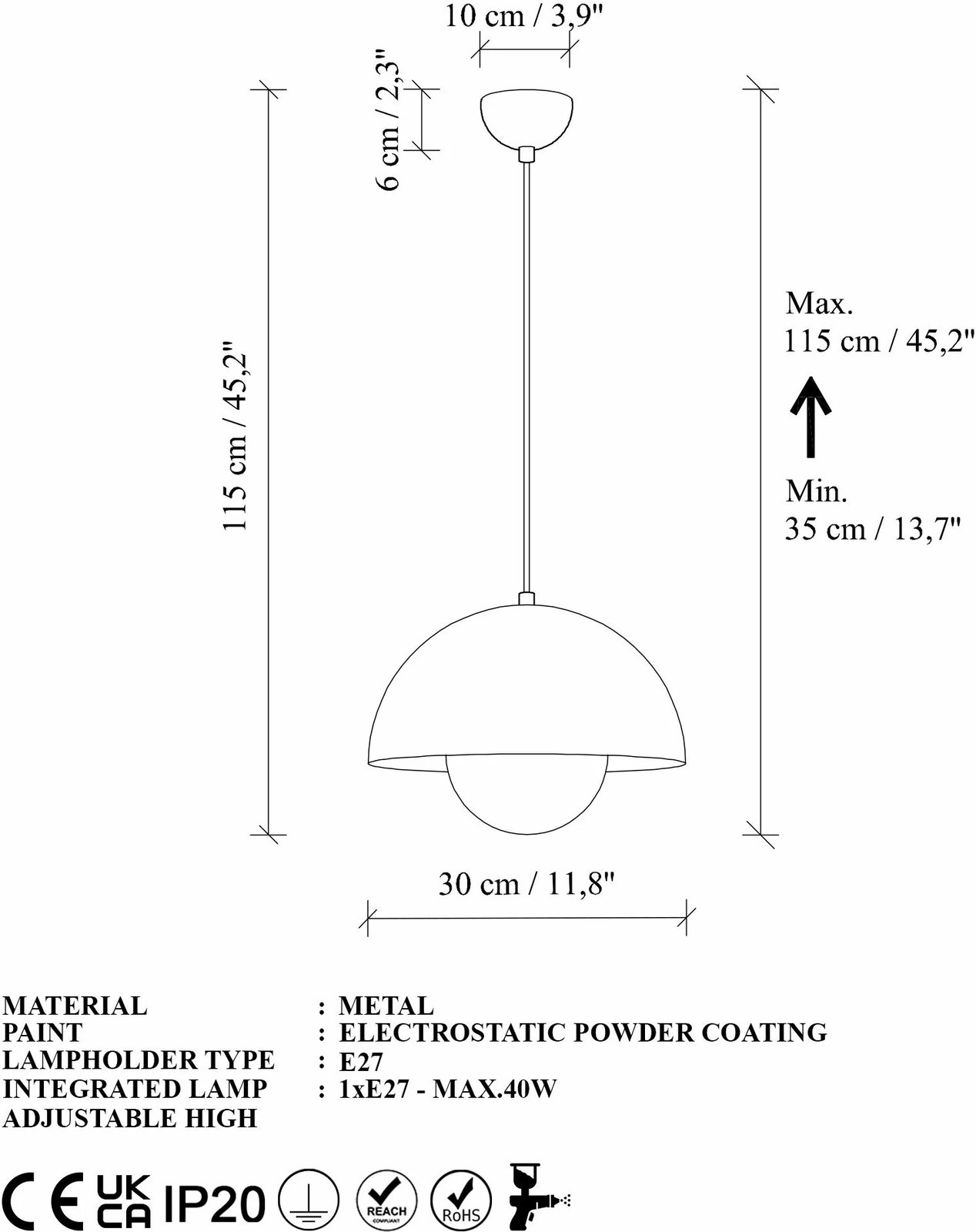Llambë tavani Opviq, Eylul - 15680 - 30 - T, ngjyrë antike