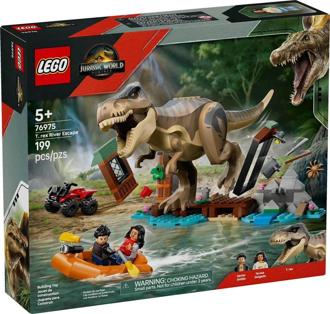 Set LEGO Jurassic World T-Rex River Escape 76975, 199 pjesë