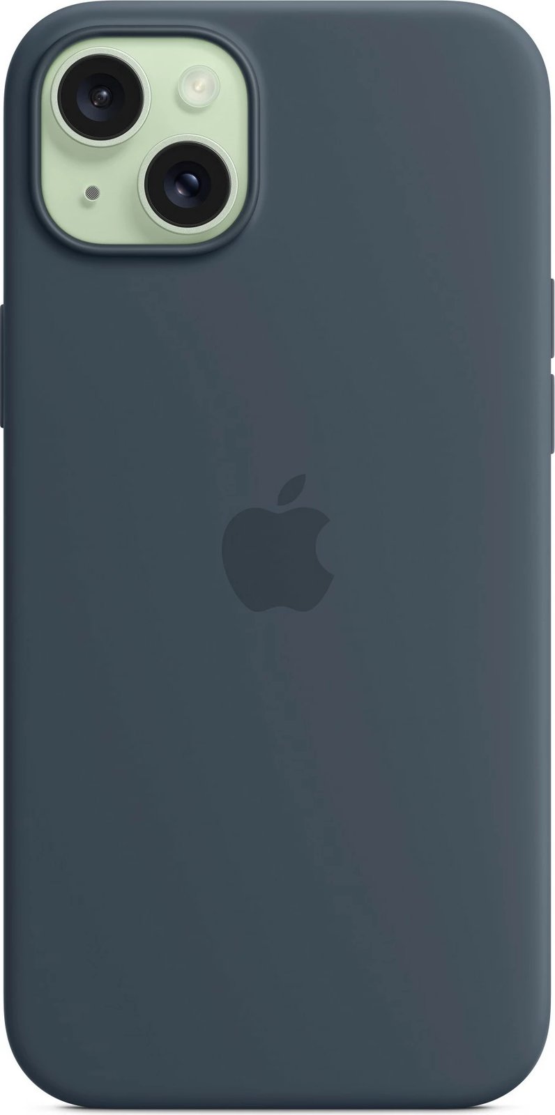 Mbështjellës Apple iPhone 15 Plus Silicone Case me MagSafe, Storm Blue