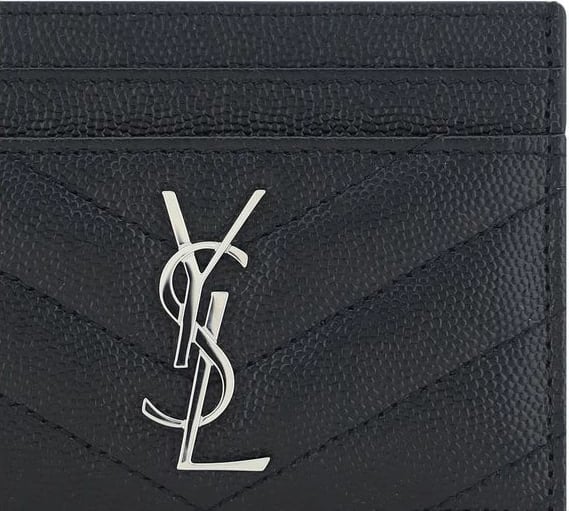 Mbajtëse kartelash Saint Laurent, e zezë