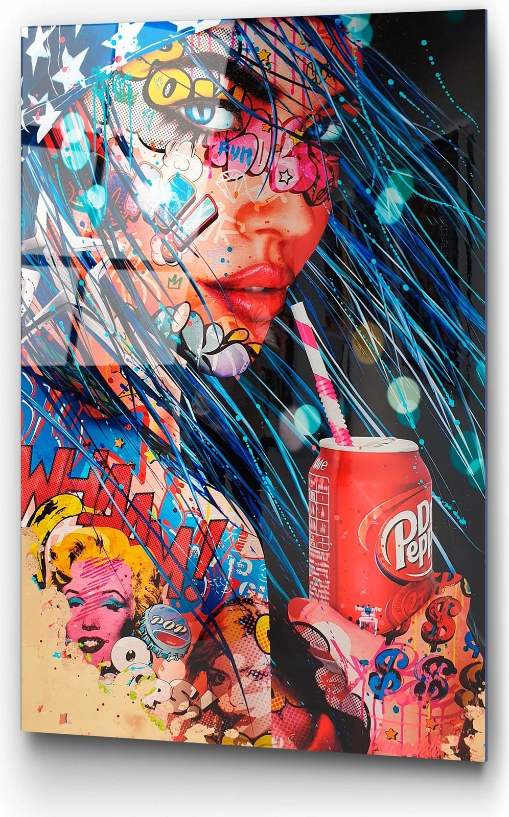 Pikturë dekorative xhami të temperuar, shumëngjyrëshe, UV-725, 70x100cm