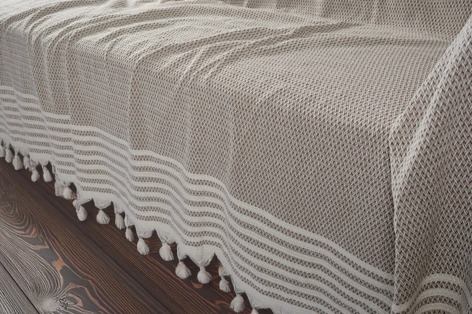 Mbulesë divani Sophia, bezhë, L'Essentiel Linge de Maison, 180x220cm