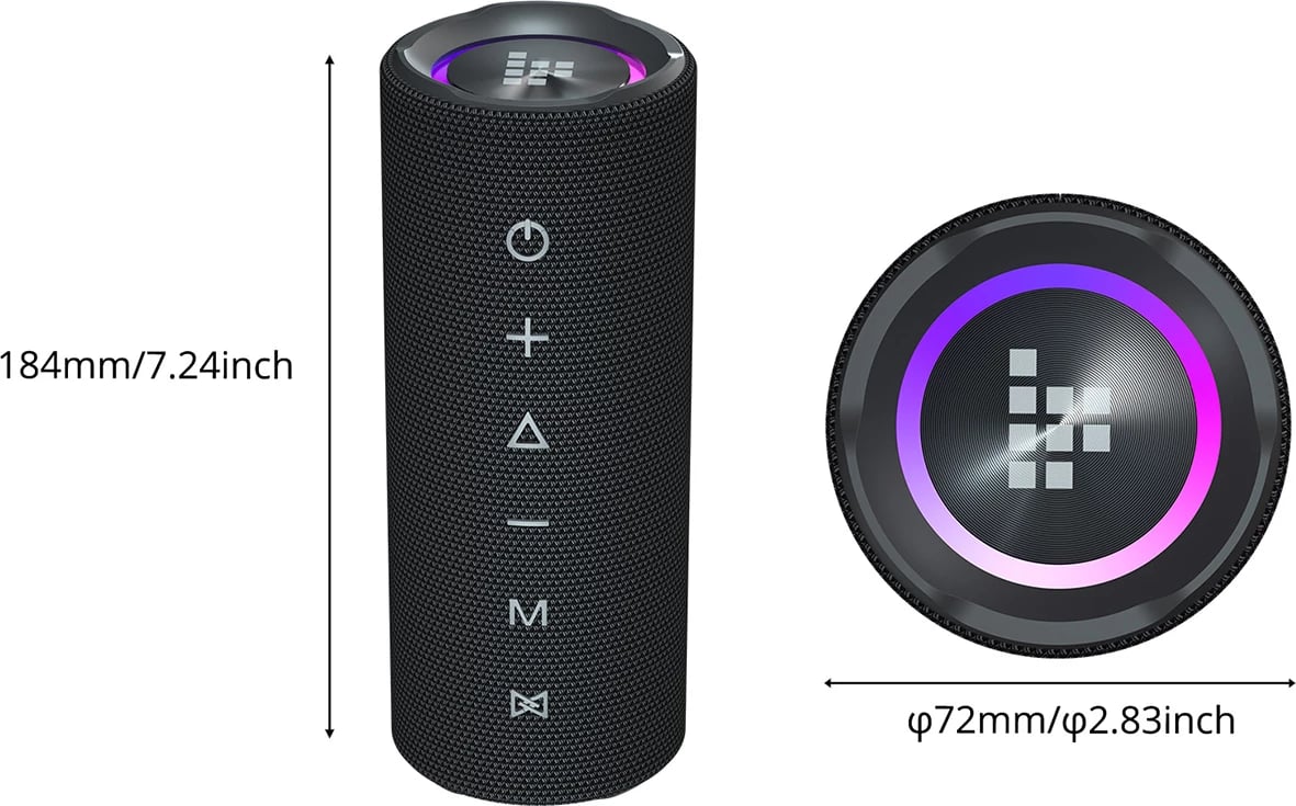 Altoparlant portativ Bluetooth Tronsmart Mirtune C2, 24W, IPX7, 3600mAh, i zi