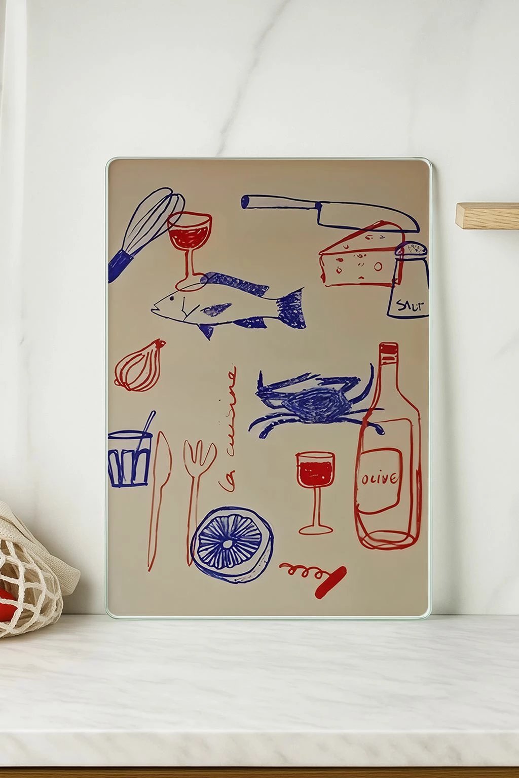 Dërrasë prerëse Hermia, qelq i temperuar, shumëngjyrëshe, 30x40cm Dërrasë prerëse Hermia, qelq i temperuar, shumëngjyrëshe, 30x40cm