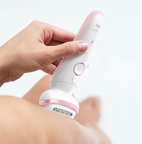 Epilator Braun Silk-épil 9-000, i bardhë-rozë