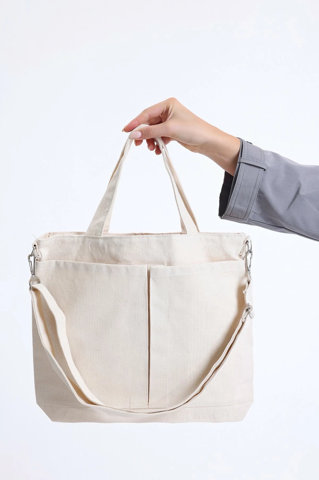 Çantë tote Zoozie Bags, krem, 2062