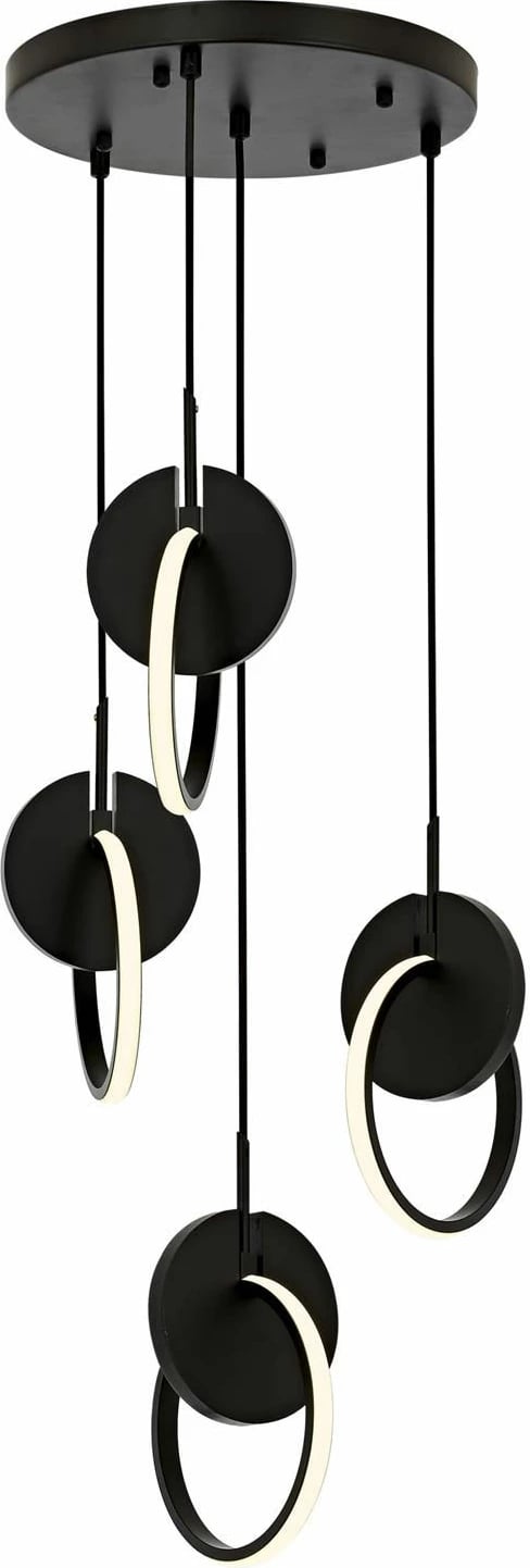 Llambë tavani Opviq, AV-1874-4T-BSY, metal i zi dhe i bardhë, 120x35cm