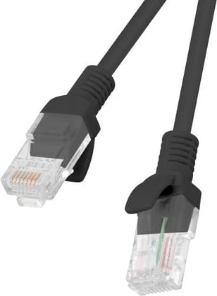 Kabllo Rrjeti Lanberg Cat5e – 15m, UTP, RJ-45 në RJ-45, CCA, e zezë
