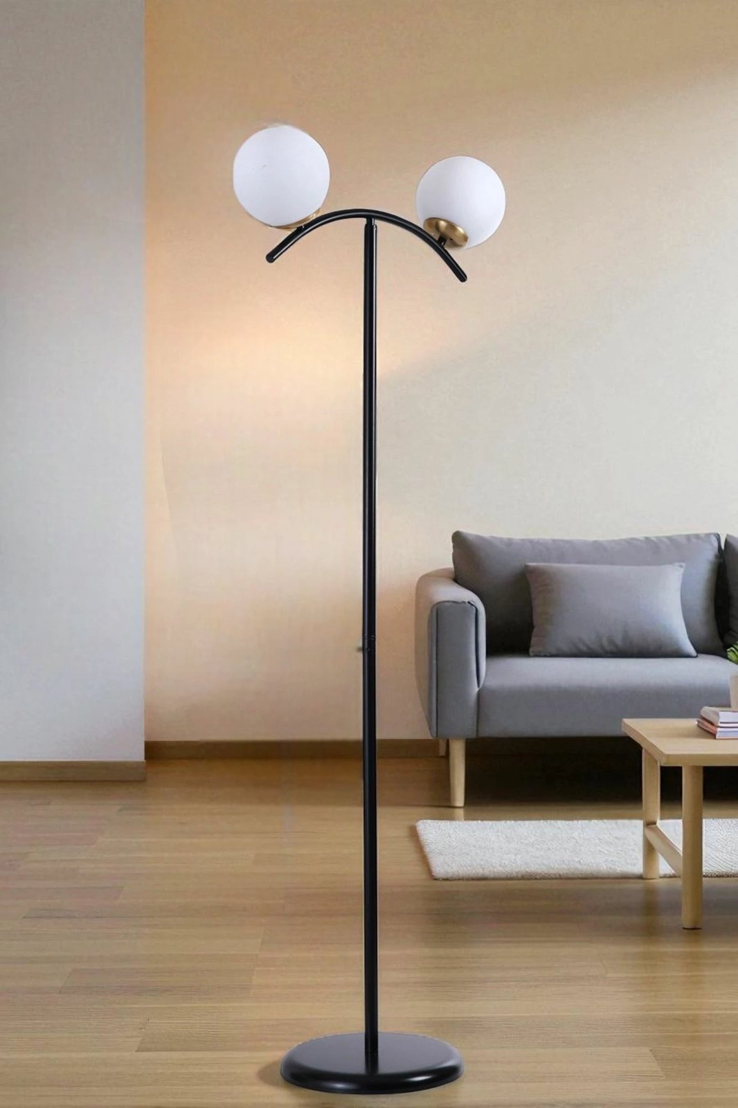 Llambë dyshemeje Opviq, 8943-7, e bardhë dhe e zezë