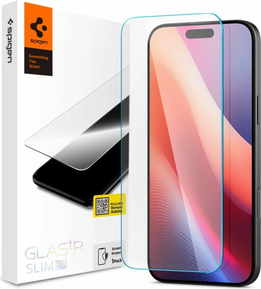 Xham i temperuar Spigen Glas.tR Slim për iPhone 15/16 Xham i temperuar Spigen Glas.tR Slim për iPhone 15/16