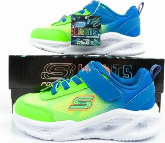 Atlete për fëmijë Skechers, kaltër-gjelbër