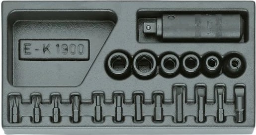 Set veglash Bessey DSET29-15, me rrotull, ngjyrë e zezë