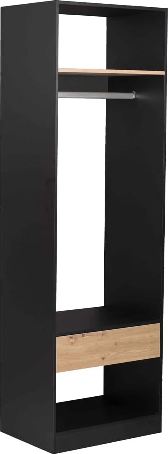 Shufër varëse për dollap, ngjyrë nikel, 59.5x2x3 cm