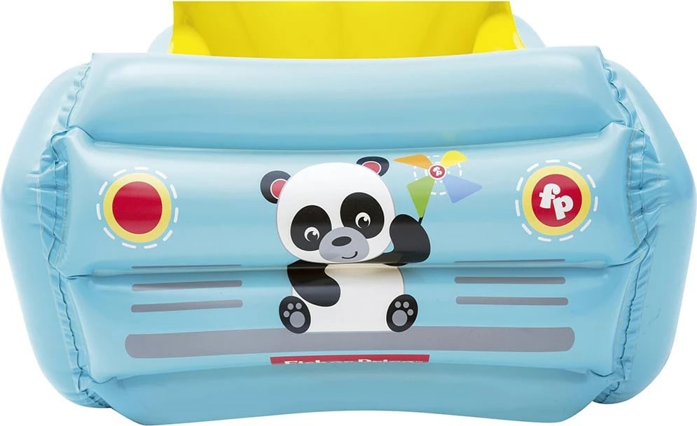 Veturë e fryrë për fëmijë, Fisher-Price, 119x79x51 cm, shumëngjyrëshe, set me 25 topa