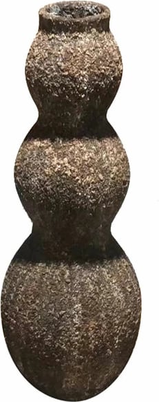 Vazo FOLEGANDROS, fibër qelqi, bezhë-kafe, 32x32x93cm