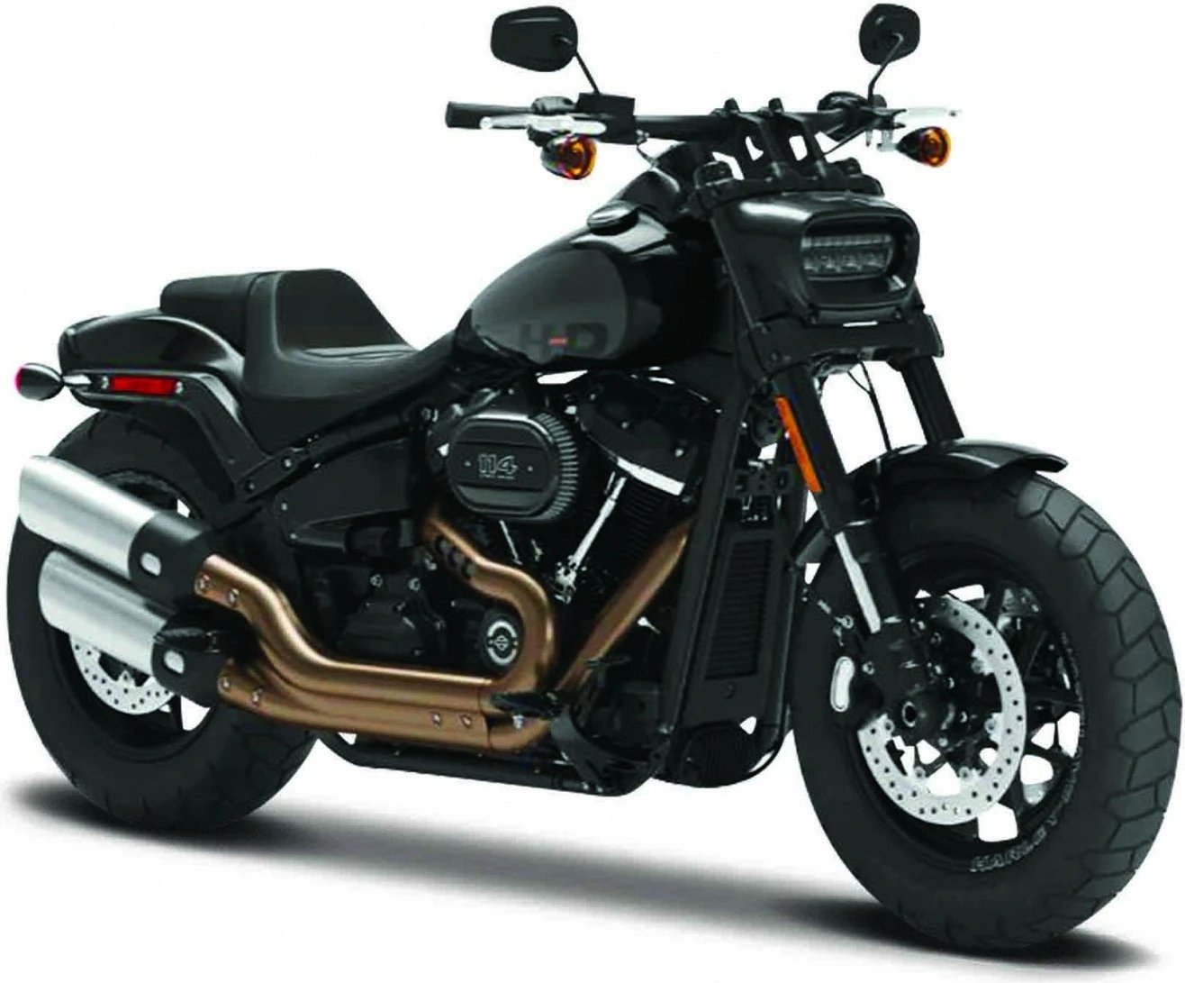 Model metalik motoçikletë Maisto Harley-Davidson Fat Bob 114, 1:18, e zezë