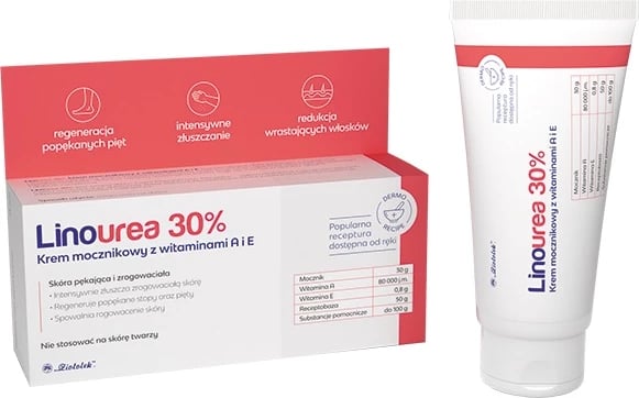 Krem trupi dhe këmbësh Ziołolek Linourea 30% Urea me vitamina A dhe E, 50g