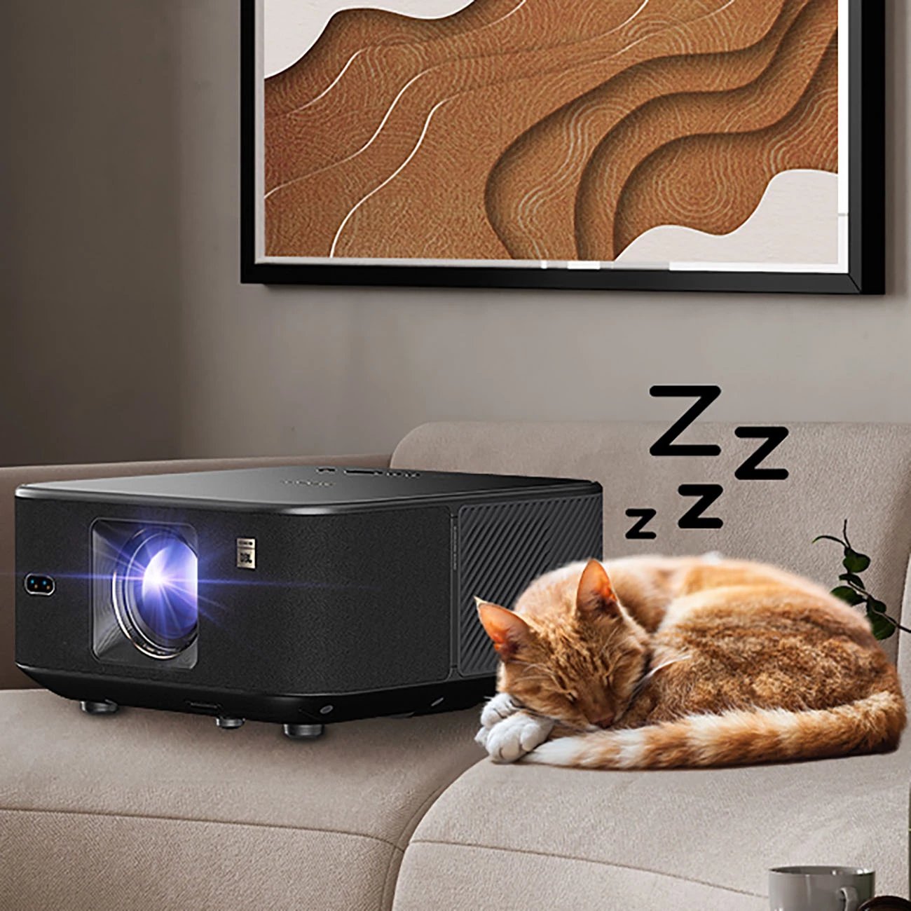 Projektor multimedial Yaber K3 Pro me JBL altoparlantë dhe subwoofer, FullHD 1080p, i zi