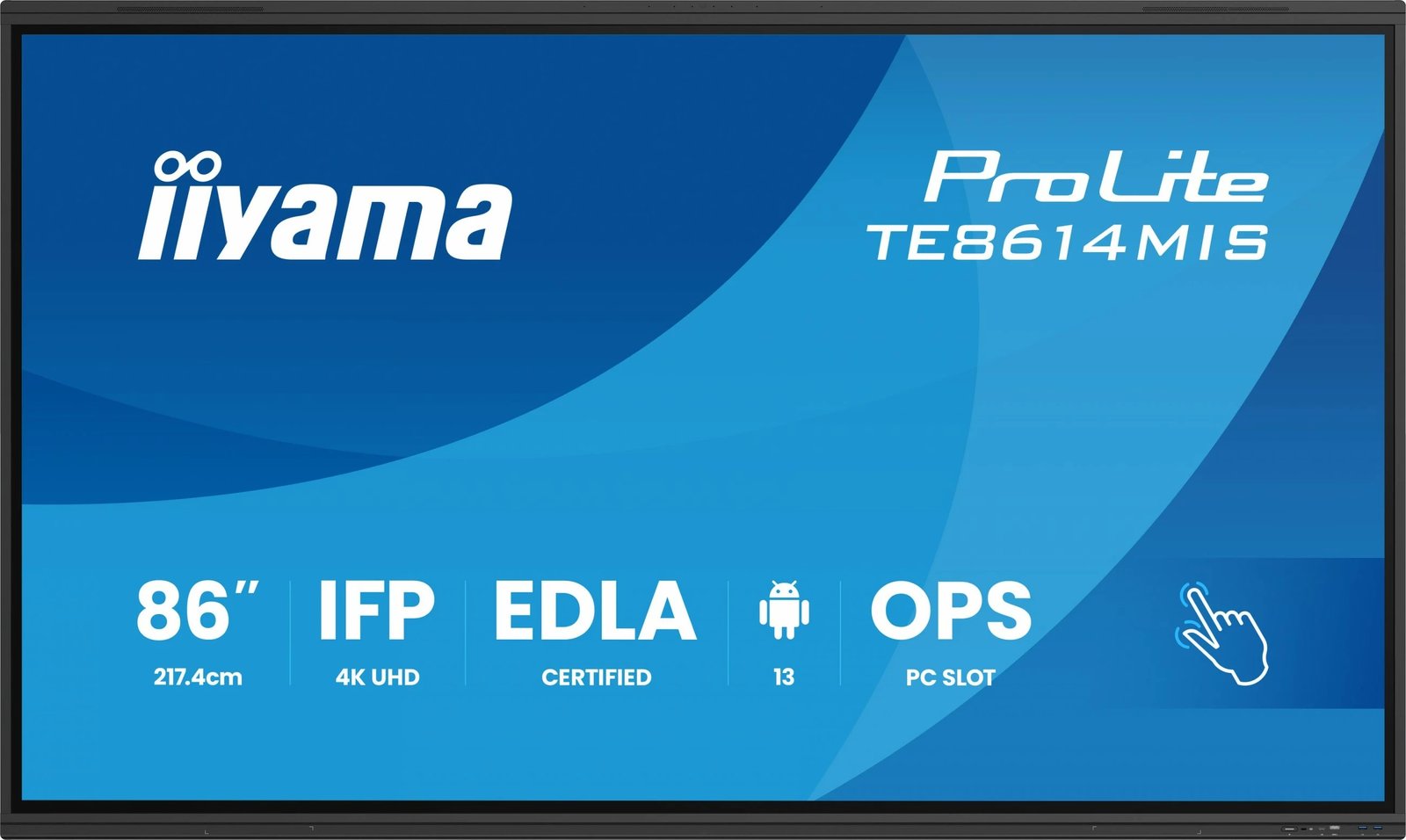 Monitor interaktiv iiyama ProLite TE8614MIS-B2AG 86 inç 4K UHD Wi-Fi zi