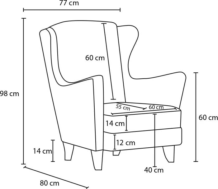 Karrige Wing Atelier del Sofa, Lola Prestij, kafe-bakër