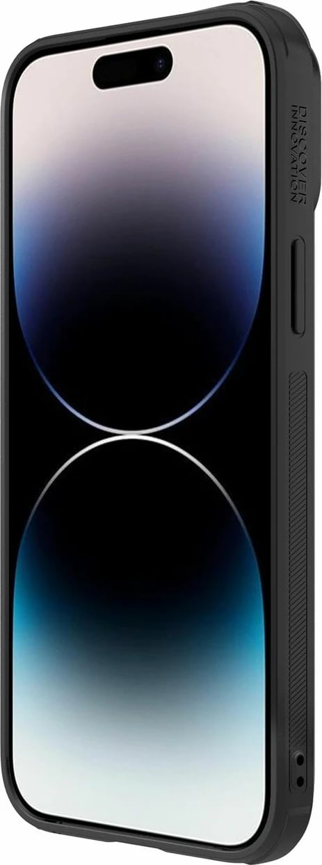 Mbështjellës Nillkin Synthetic Fiber S Case për iPhone 14 Pro, me kapak kamere, i zi